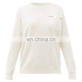 DiZNEW Unisex Women Wool Cashmere Crew Neck Pocket Cardigan Sweater thumbnail-2