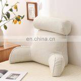 Plush Memory Foam Fill Big Backrest Reading Bed Rest Pillow With Arms thumbnail-4