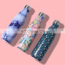 Gint Water Transfer Finishing Stainless Steel Drink Bottle Low MOQ Popular Cola Shape Customized Color Water Juice Coffee Bottle thumbnail-3