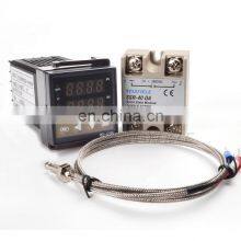 Digital PID Temperature Controller REX-C100 REX C100 Thermostat + 40DA SSR Relay+ K Thermocouple 1m Probe RKC