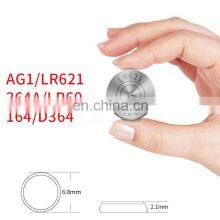 0% hg Alkaline Button Cell 1.5V AG1 LR621 364A 164 D364 Battery Coin Cell Batteries in Bulk Packing thumbnail-3