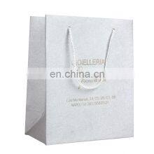 Black Embossed Gold Logo Paper Shopping Bag With Handle thumbnail-5