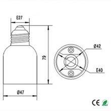 Russia Plastic E27 to E40 Lamp Holder Adaptor thumbnail-2