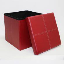 Foldable Storage PVC Ottoman thumbnail-4