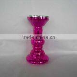 Tall Red Glass Candlestick