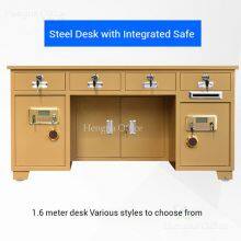 Durable Locking Desk With Integrated Cash Safe – Password + Master Key + Emergency Keyhole, Heavy Duty for Commercial Use thumbnail-1