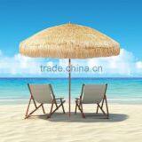China Umbrella Manuafactory Fashion Advertising Straw Beach Umbrella