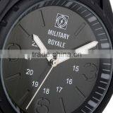 Military Royale Men's Hand Watch Black Rubber Strap Quartz Water Resistant Watch Polit Watch thumbnail-5