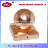 Factory Supply 91x91mm Orbicular Shape Spray Paint Iron Fence Post Caps