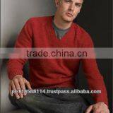ALPACA WOOL V NECK SWEATER