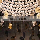 Modern Chrome Finished Bowl Shaped Pendant Chandelier thumbnail-2