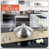 AllNICE Bonded-metal Construction Heat-responsive Tri-Ply #304 Stainless-Steel Fry Pan and an Improved Ergonomic Handle Ensures