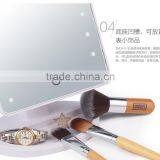 New Arrival 360 Degree Rotating Desktop 16LED Light Makeup Mirror Rechargeable
