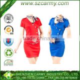 Newest Blue Or Red Hotel Receiption Worker's /Stewardess Clothing