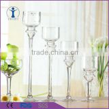 cheap tall clear glass candle holder for wholesale