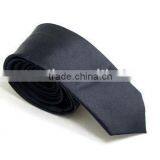 New& Fashion Men's Black Woven Skinny Tie thumbnail-1