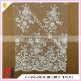 HC-5813-1 Hechun 15 Yards Sale 3D Crochet Design Ivory Migerian Bridal Lace Fabric thumbnail-1