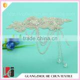 HC-3591 Hechun New Fancy Design Sewing Bling Bead Crystal Applique for Bride
