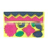 FD-004 Food Grade Material Family Fun Silicone Fondant and Gum Paste Mold