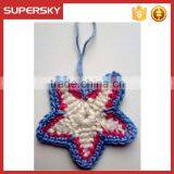 V-743 Merry Christmas Decoration Hand Knit Star Hanging Tree Decoration Knit Christmas Tree Hanging Ornament thumbnail-2
