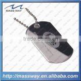 Customized Wholesale Blank Laser Engraved Cool Brass Metal Silver Dog Tag thumbnail-1