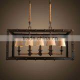 Factory Supply Modern Hemp Rope Beads Ceiling Lighting Rain Drop Led Fiber Optic Chandelier thumbnail-1