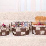 7 Hand Woven - Pastoral Style - Straw - Storage Basket - Storage Basket - Water Basket - Sundry Basket - Woven Baskets thumbnail-1