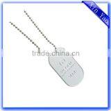 Wholesale Cheap Aluminum Silver Dog Tag With Chains