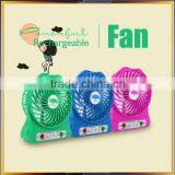 Usb Table Rechargeable Mini Fan With Led Lights thumbnail-1