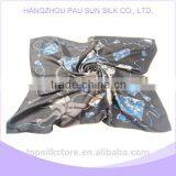 Square Fashion Flowers 100% Silk Printed Scarf thumbnail-3