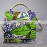 Women Wax Fabric Leather Shoulder Bags Top-Handle Handbag Tote Purse Bag thumbnail-5