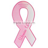 Chipboard Pink Ribbon Fridge Magnetic Stickers For Promotion Awarenss