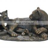 Customized Handmade Painted Decorative Animal Leopard Statue Sculpture thumbnail-1