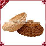 Eco-friendly Round Shape Plastic Rattan Kitchen Fruit Storage Baskets thumbnail-5