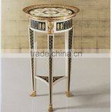 World Precious Tassel Design Telephone Stand, Gold Leaf Pedestal Square Telephone Stand thumbnail-2