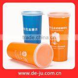 Custom LOGO Printed Orange Blue Weight Empty Water Bottle thumbnail-1