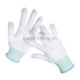 High Quality Antistatic White PU Finger Dipped Carbon Fiber,touchscreen Work Glove thumbnail-3