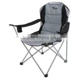 Outdoor lightweight folding camping chair with armrest