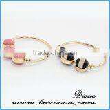 Turquoise Fashion White and Green Color Alloy Cuff Wire Bangle thumbnail-3