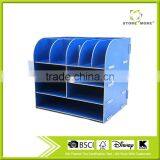 DIY Office File Wooden Multi-function Desk Stationery Organizer thumbnail-2