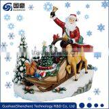 Regal Santa in Sleigh With Reindeer Figurine thumbnail-1