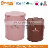 Customized powder coating metal pet food storage circular bins