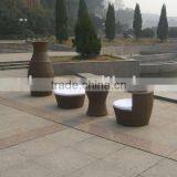 Vase Weather Resistant Rattan Outdoor Patio Rattan Coffee Set thumbnail-1