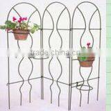 Wrought Iron Trellis With 4 Planter thumbnail-1