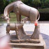 Hand Caved Stone Life Size Giraffe Statue thumbnail-1