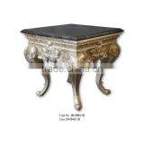 French Style Antique Small Side Table With Marble Top thumbnail-6