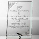 Etched Glass 25th Wedding Anniversary Plate thumbnail-2