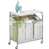 Wheeled Style and Hotel Usage Laundry Trolley Laundry Hamper With Ironing Board thumbnail-2