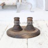 Wedding Decor Rustic White Candle Holder thumbnail-4