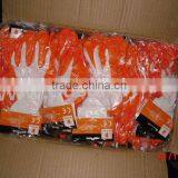 DDSAFETY 2016 Hot Sale Orange Nitrile Gloves With White Nylon Liner thumbnail-2